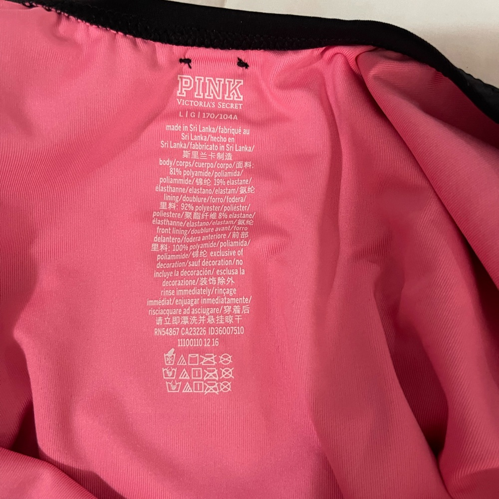 Victoria Secret Black Tie Front One Piece Large Swimsuit - Picture 3 of 6